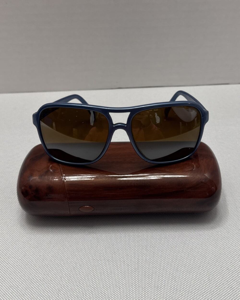 Rare Vintage Vuarnet 4003 D PX Sunglasses Blue Brown Lenses France Aviator